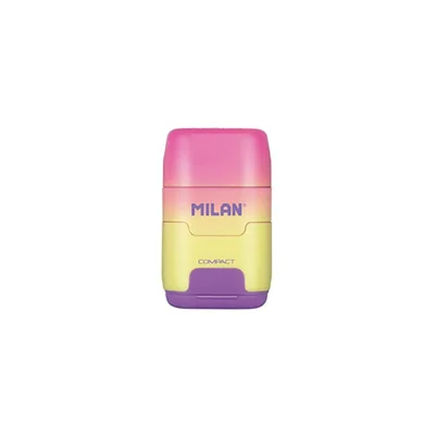 Milan Sharpener Sunset, double, with eraser, assorted colours