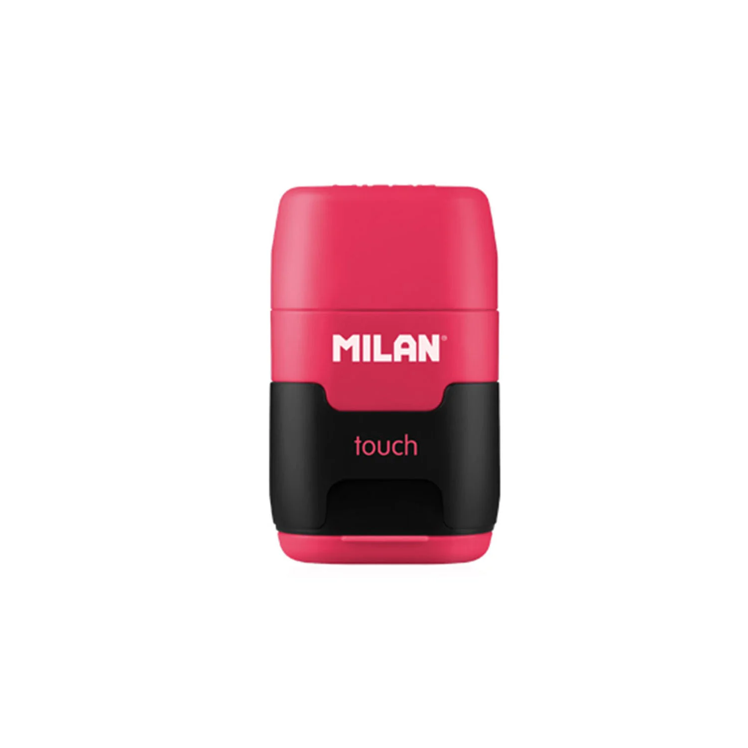 Milan Sharpener Compact Touch Duo, with eraser, assorted colours