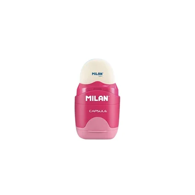 Milan Sharpener Capsule, with eraser, assorted colors