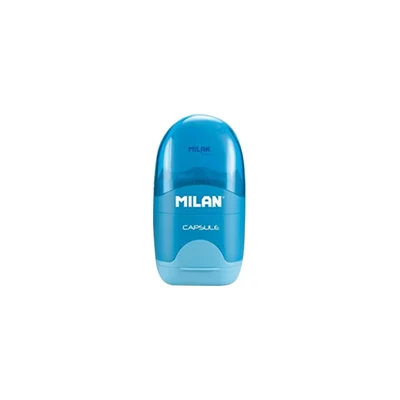Milan Sharpener Capsule, with eraser, assorted colors