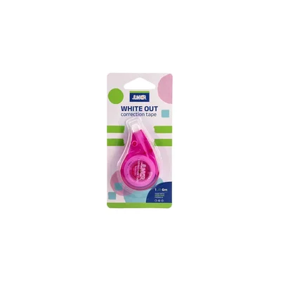 Junior White Out T Correction Tape, 5 mm x 6 m, assorted, 1 pc