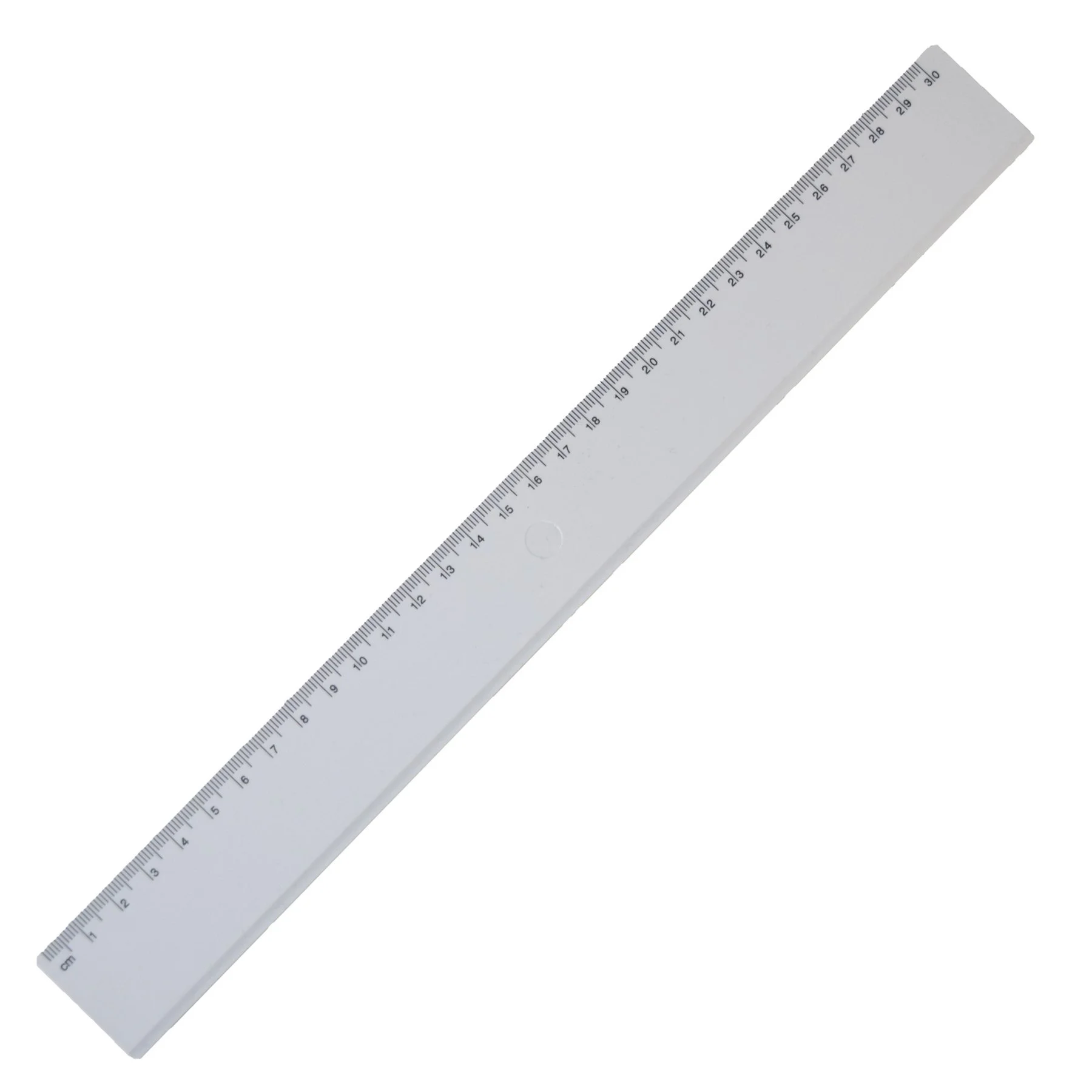 Ruler, 30 cm, plastic, white, 100 pieces