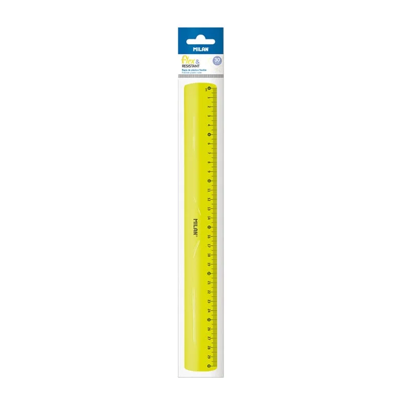 Milan Ruler Acid Flex & Resistant, 30 cm, yellow
