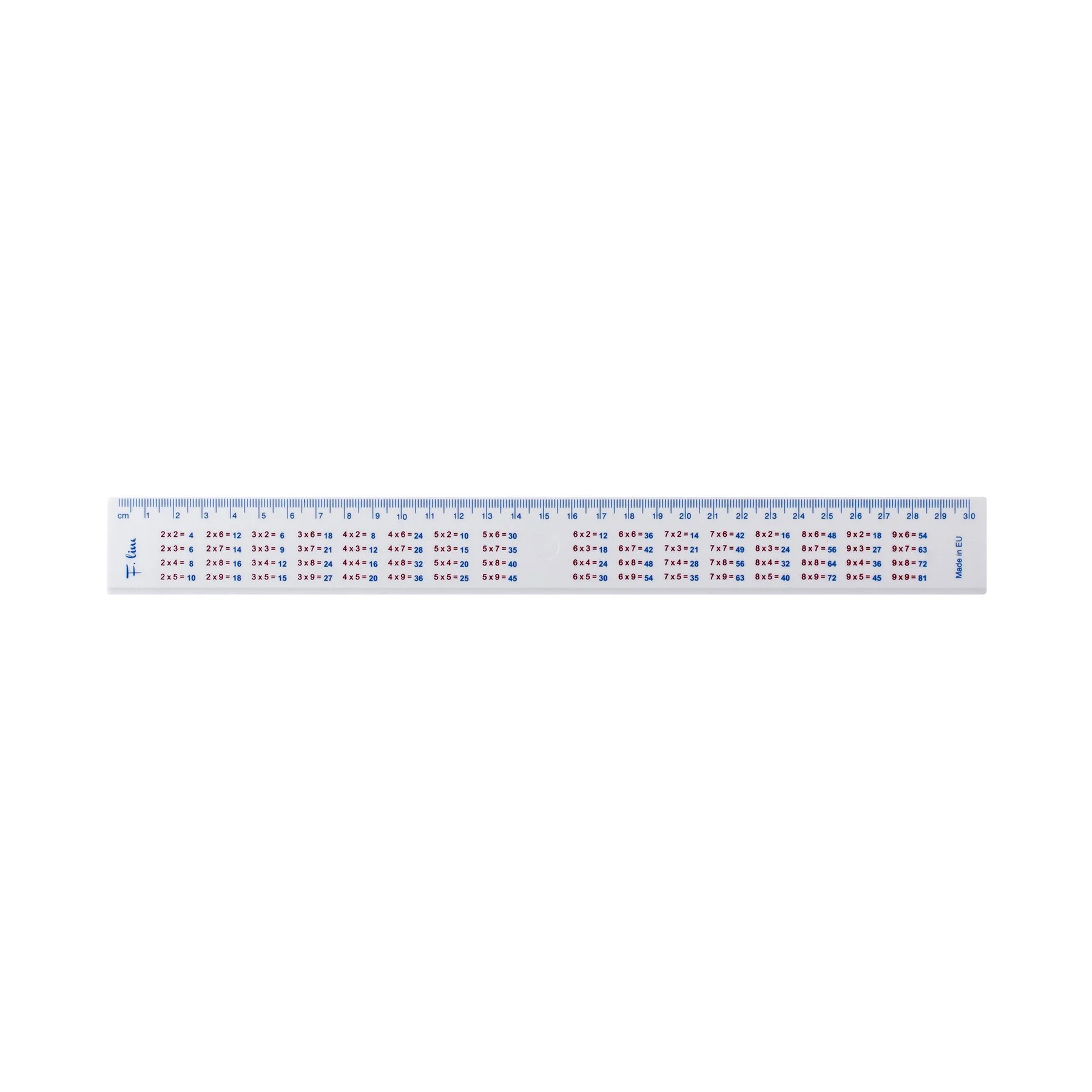 Filipov Ruler, 30 cm, with multiplication table