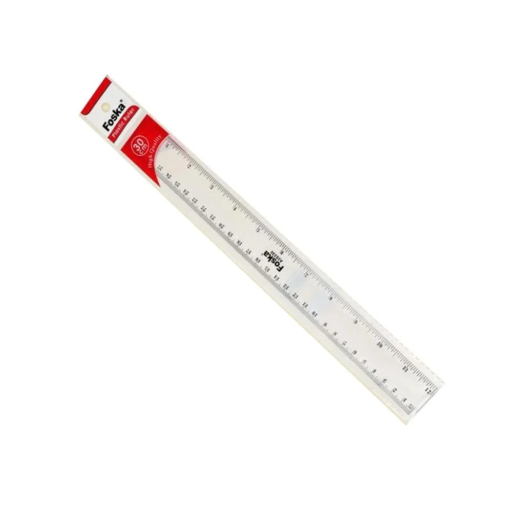 Foska Ruler, transparent, 30 cm