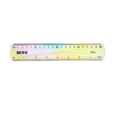 Beifa Flexible ruler, 20 cm, flexible, assorted