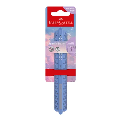 FABER-CASTELL SPARKLE RULER 15 CM ASSORTED SHATTER-RESISTANT