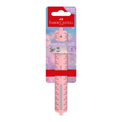 FABER-CASTELL SPARKLE RULER 15 CM ASSORTED SHATTER-RESISTANT