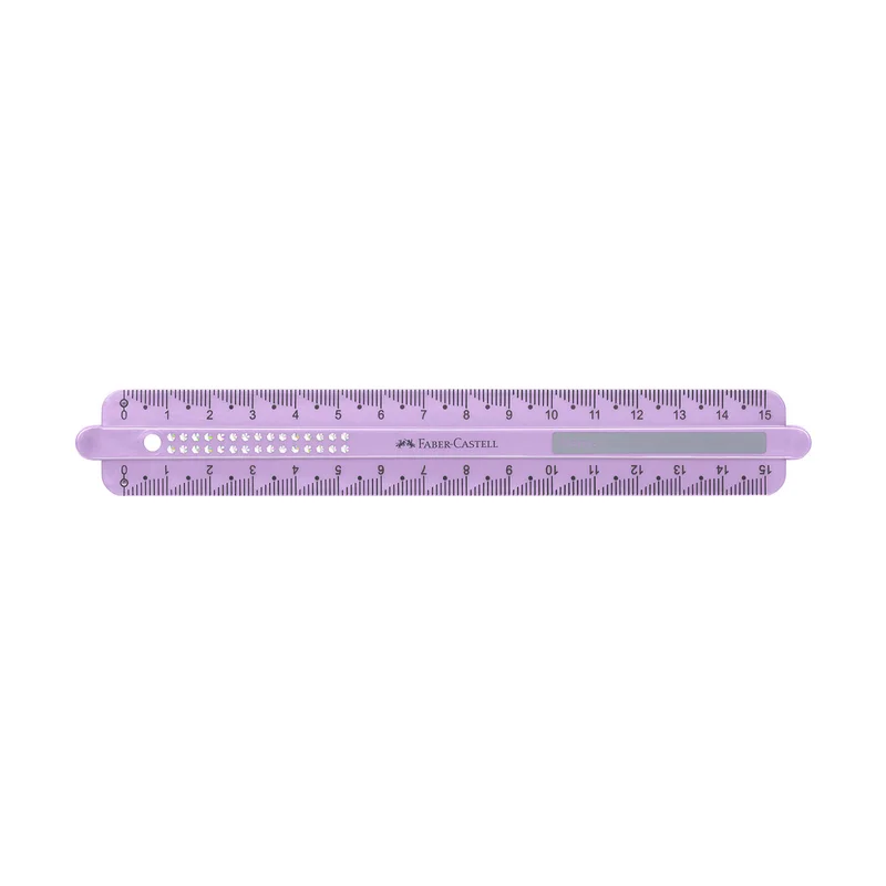 FABER-CASTELL SPARKLE RULER 15 CM ASSORTED SHATTER-RESISTANT