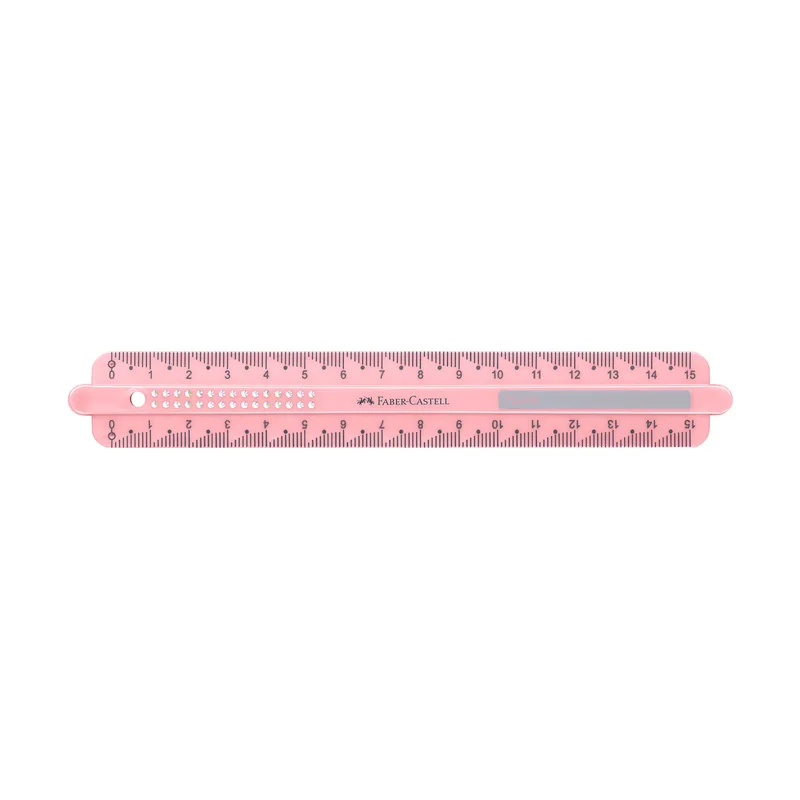 FABER-CASTELL SPARKLE RULER 15 CM ASSORTED SHATTER-RESISTANT