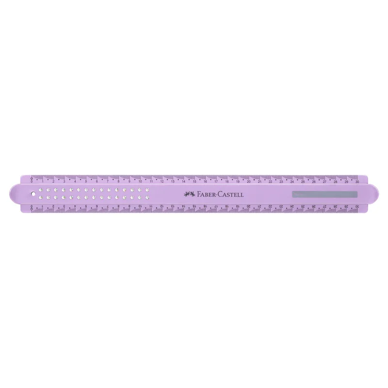 FABER-CASTELL SPARKLE RULER 30 CM ASSORTED SHATTER-RESISTANT