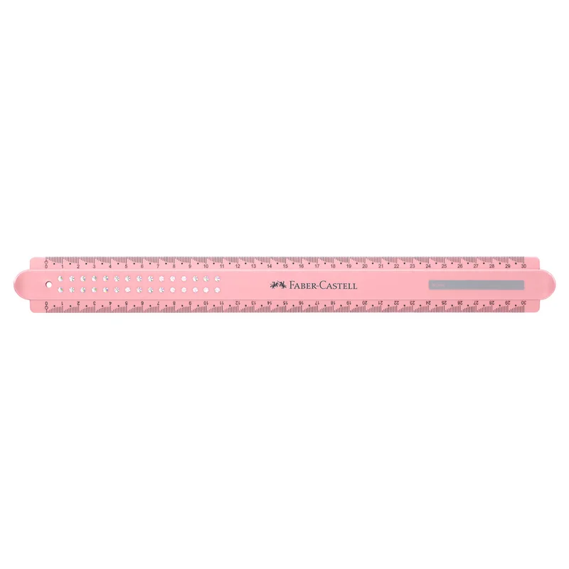 FABER-CASTELL SPARKLE RULER 30 CM ASSORTED SHATTER-RESISTANT