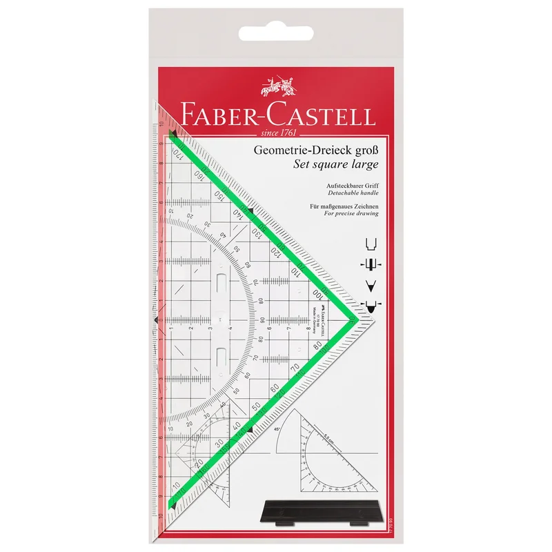 Faber-Castell Triangle ruler, 20 cm