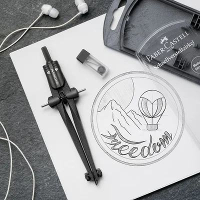 Faber-Castell Compass Grip, 340 mm, Blackstone