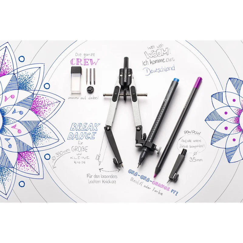 Faber-Castell Compass, 3.5 mm, silver