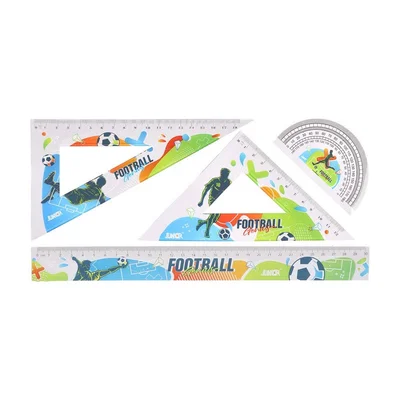 Junior Honun 30 Geometry Set, football, 30 cm, 4 pcs
