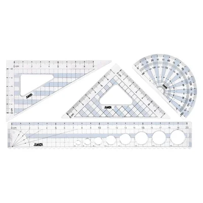 Junior Level Geometry Set, 20 cm, 4 pcs
