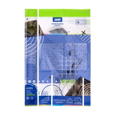 Junior Study Classic Geometry Set, 30 cm, 4 pcs