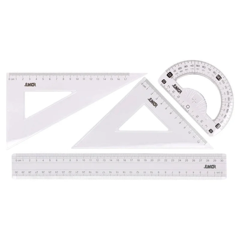 Junior Study Classic Geometry Set, 30 cm, 4 pcs