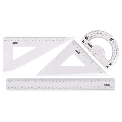 Junior Study Classic Geometry Set, 30 cm, 4 pcs
