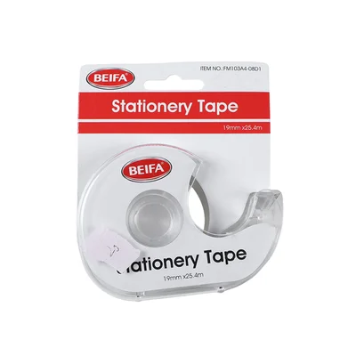 Beifa tape with dispenser, 19 mm x 25 m, white
