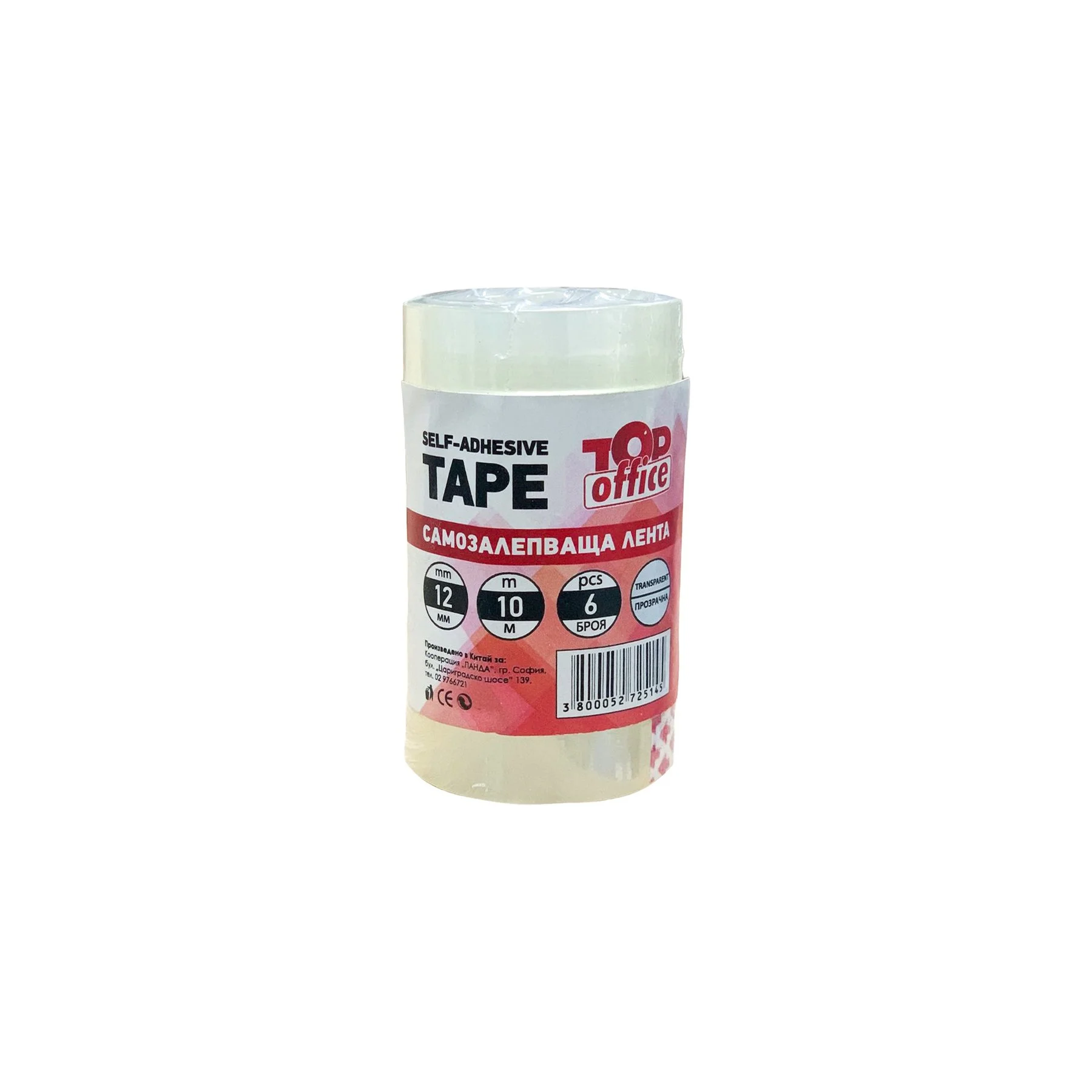 Top Office Tape, 12 mm x 10 m, transparent, 6 pieces