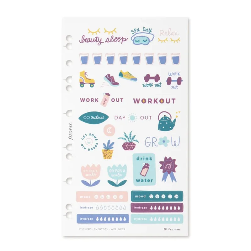 Filofax Stickers Wellness, 6 sheets, 216 pcs