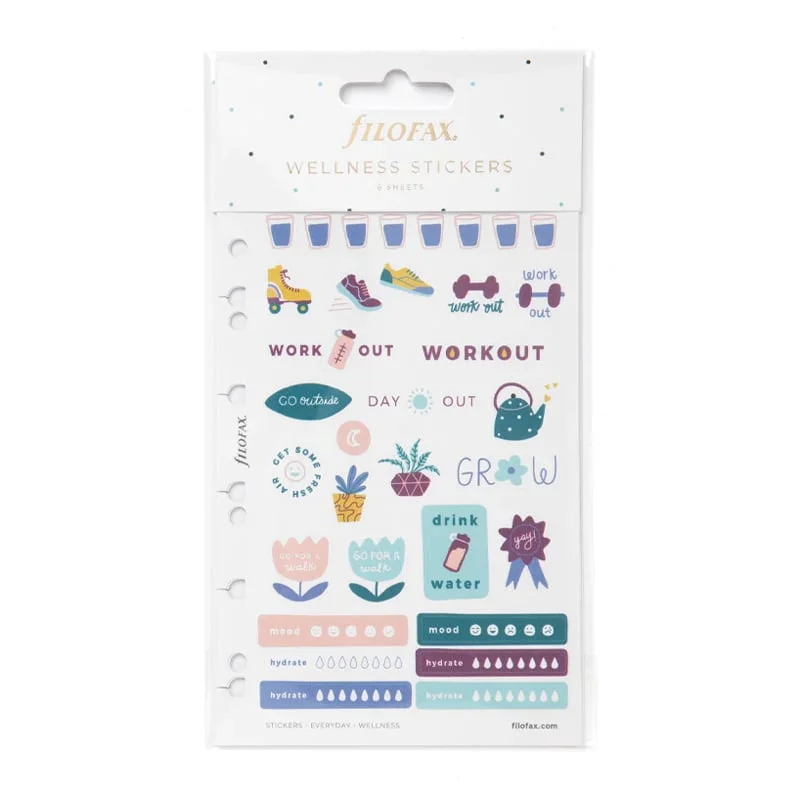 Filofax Stickers Wellness, 6 sheets, 216 pcs