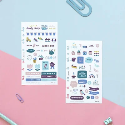 Filofax Stickers Wellness, 6 sheets, 216 pcs