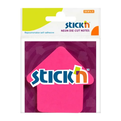Stick’n Sticky notes Arrow, neon pink, 50 sheets