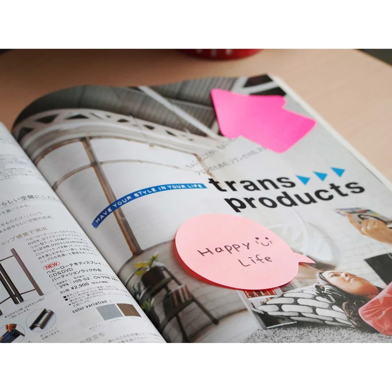 Stick’n Sticky notes Arrow, neon pink, 50 sheets