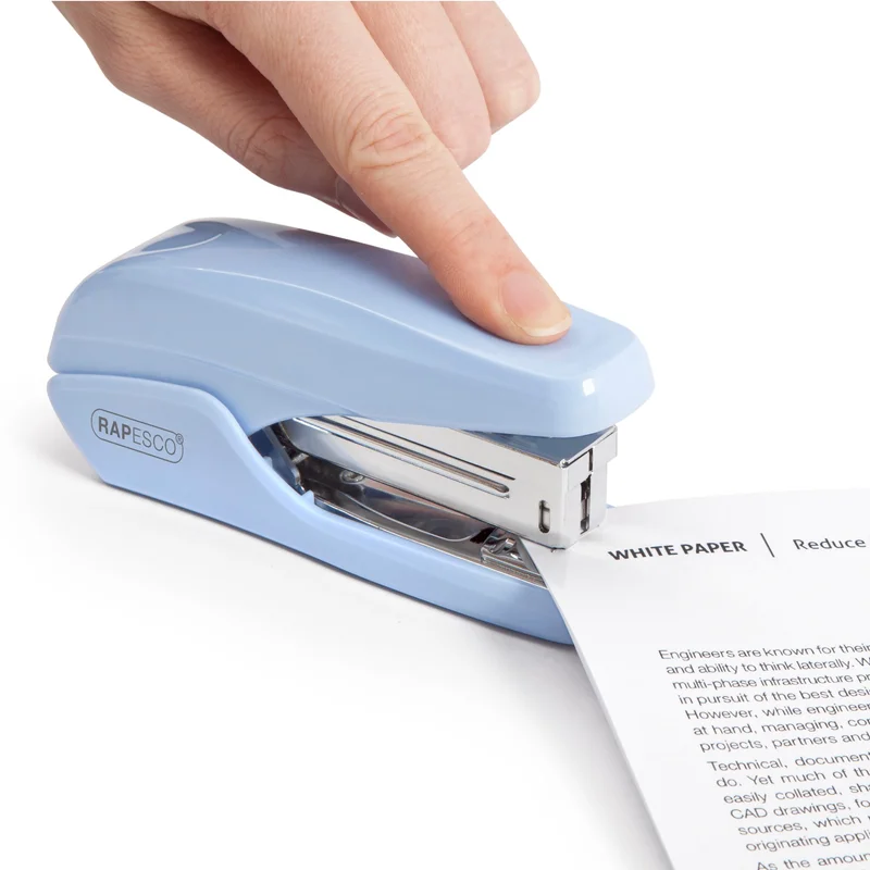 Rapesco Stapler X5-25PS, 24/6, for 25 sheets, light blue