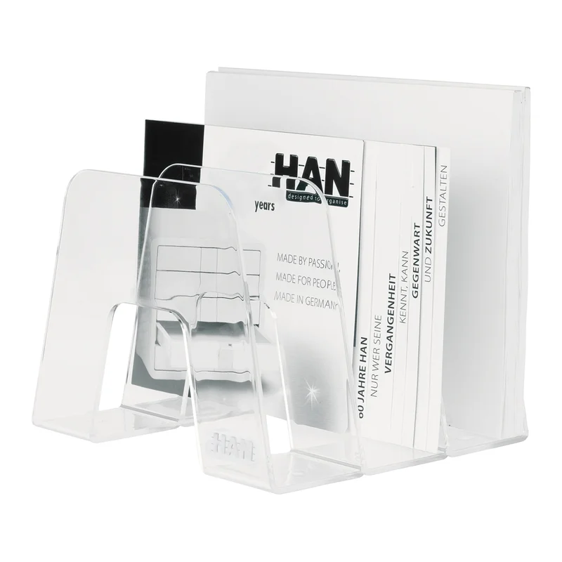 HAN Vertical sorter, with three compartments, transparent