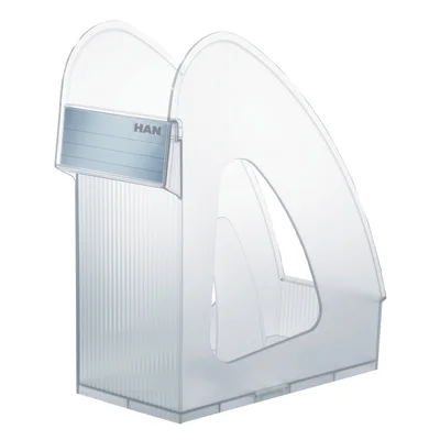 HAN Vertical File Holder Galaxy, double, with divider, transparent