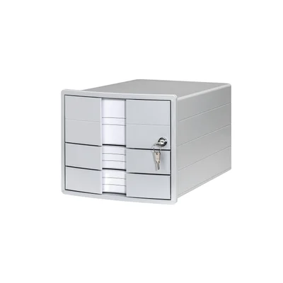 HAN Box Impuls, 3 drawers with lock, light gray