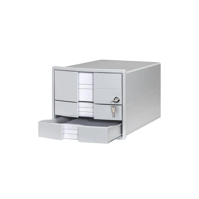 HAN Box Impuls, 3 drawers with lock, light gray