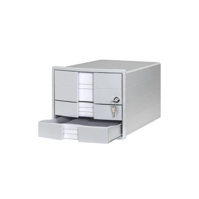 HAN Box Impuls, 3 drawers with lock, light gray