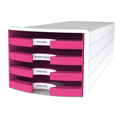 HAN Box for documents Impuls Trend, with 4 drawers, pink