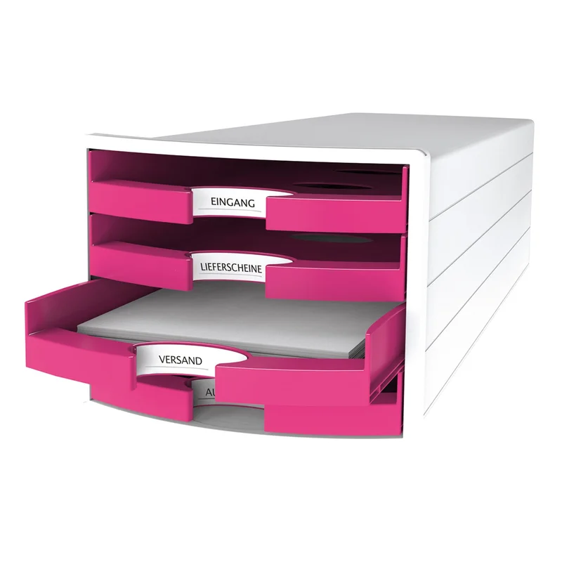 HAN Box for documents Impuls Trend, with 4 drawers, pink