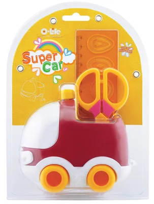 O-life Organizer-Car, with stickers, red