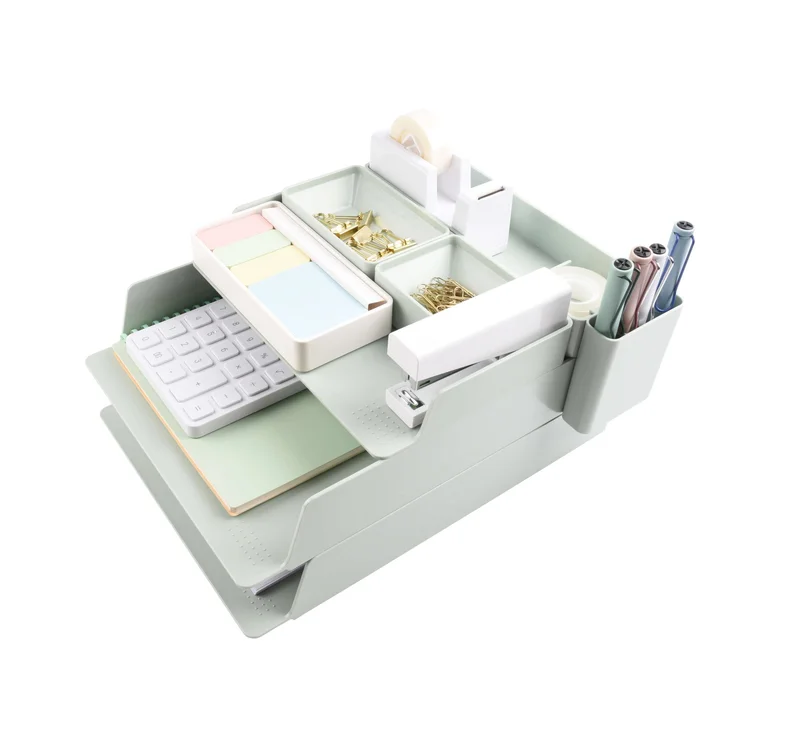 Sworld Horizontal Desk Organizer, Beige