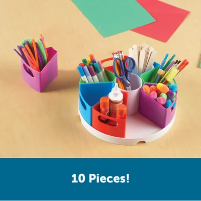 Learning Resources Desk Organizer, plastic, with 8 compartments