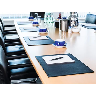 Durable Desk pad, leather, 42 x 30 cm, black