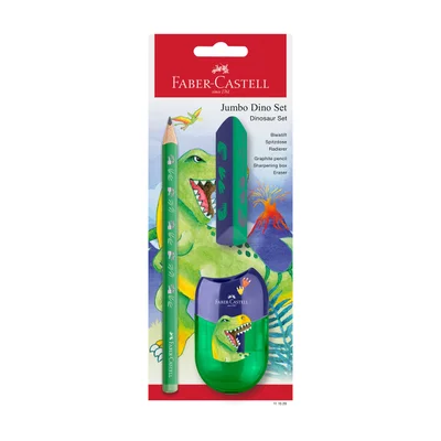 Faber-Castell Молив Динозавър, НВ, с гума и острилка