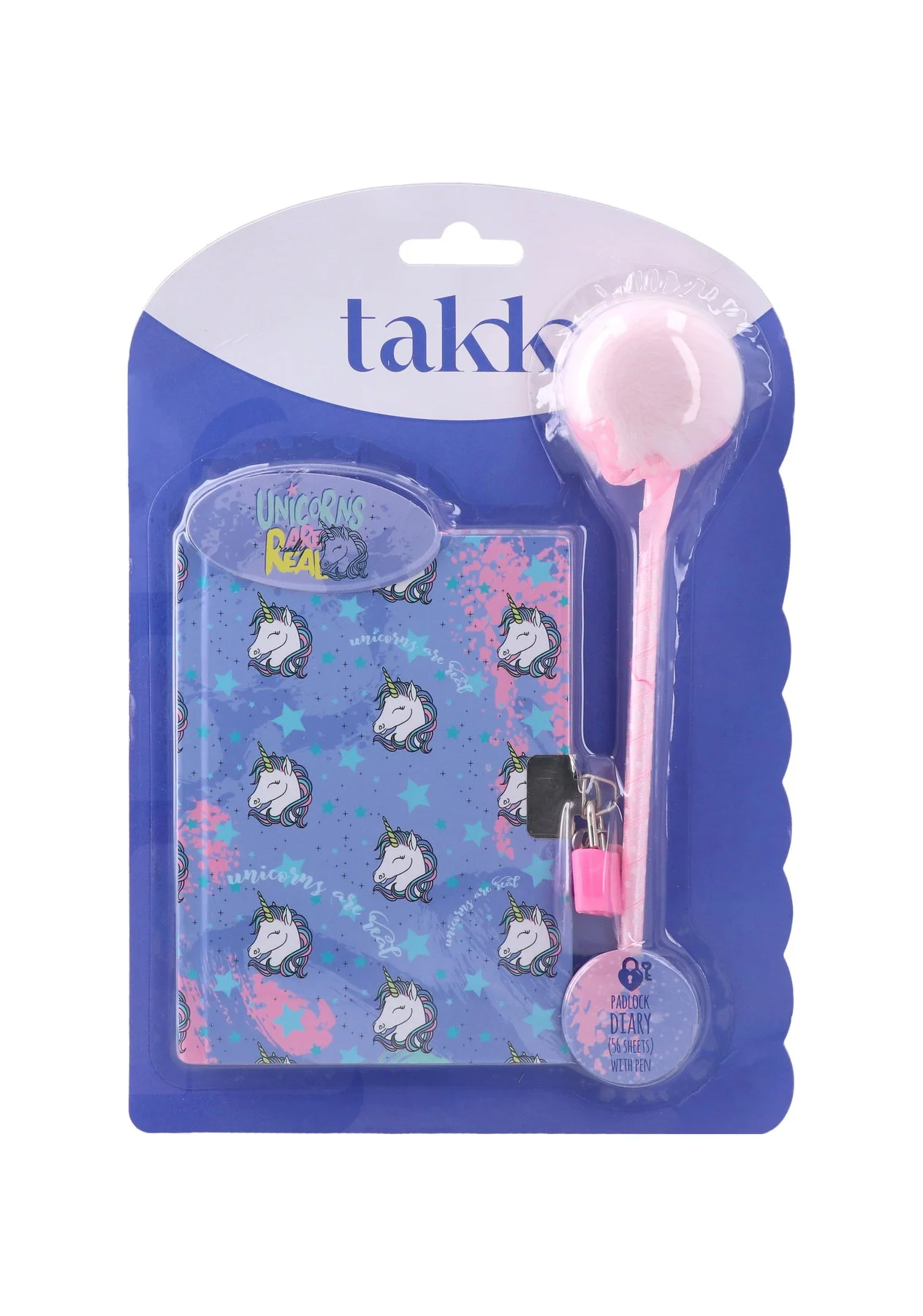 Festa Tale Notebook with Padlock and Pen Set, Unicorn
