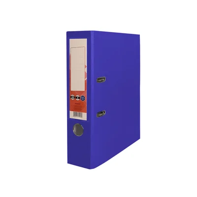 Binder, 8 cm, without metal edge, with replaceable label, blue