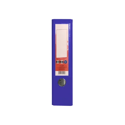 Binder, 8 cm, without metal edge, with replaceable label, blue