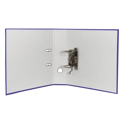 Binder, 8 cm, without metal edge, with replaceable label, blue