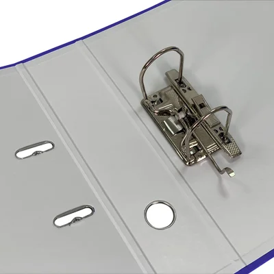 Binder, 8 cm, without metal edge, with replaceable label, blue