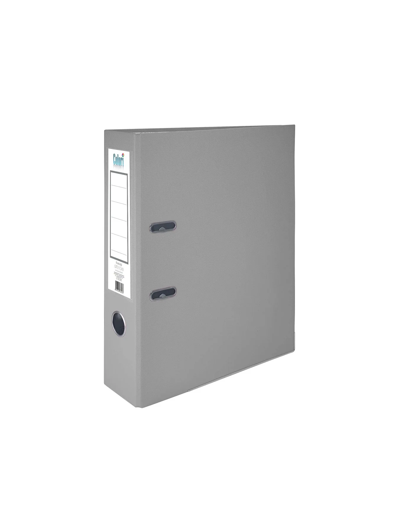 Colori Binder, 8 cm, PP, with metal edge, gray